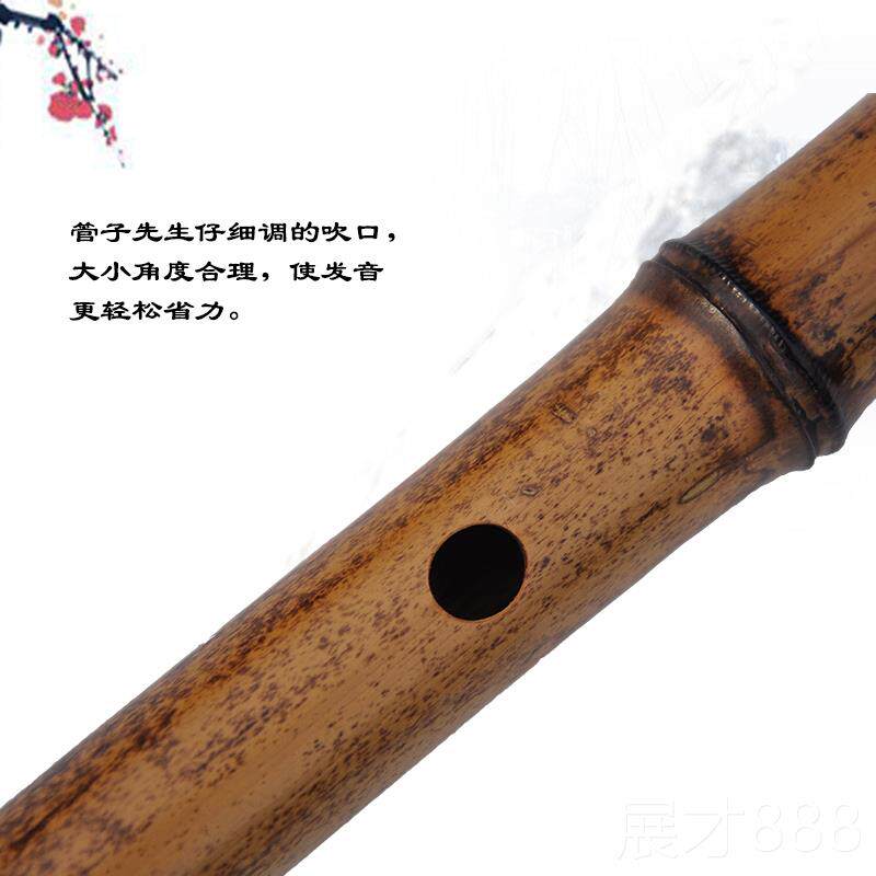 正品管先生专业五节子紫竹g笛子演奏笛成横人初学考级古风乐器cde