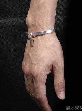 正品Vfxtorm?Lafi纯手工手炼990i银手炼原创简单设计中性和多功纯