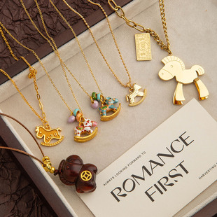 本命年马上有钱秋冬毛衣链轻奢小众项链女不掉色2025新款 女配饰