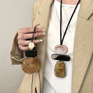 新中式 波西米亚民族风项链几何不规则长款 时髦配饰 春夏季 2025新款