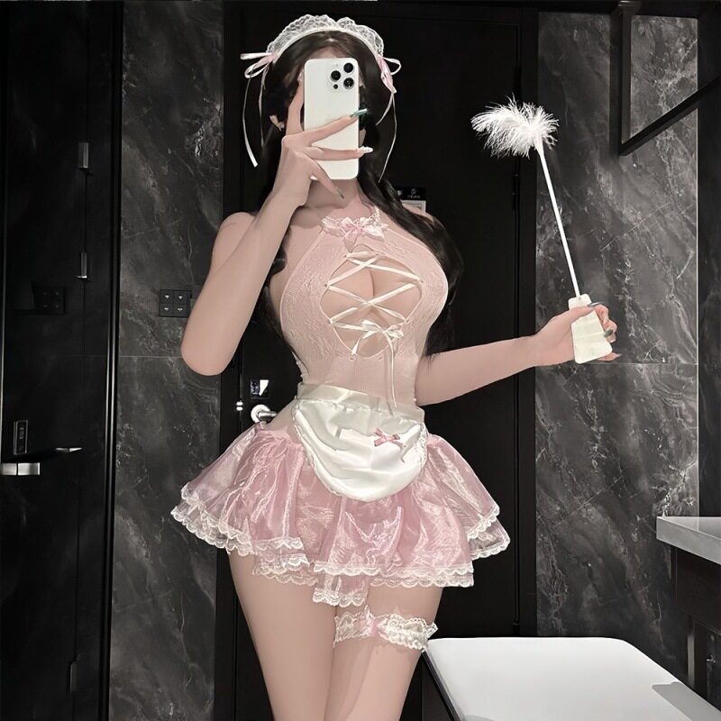 情趣味内衣性感纯欲火辣女仆制服可爱诱惑透视约会站袍可撕睡裙qq