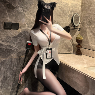 空姐制服情调趣味睡衣qqny诱惑内衣超短裙 「专职秘书」性感御姐装