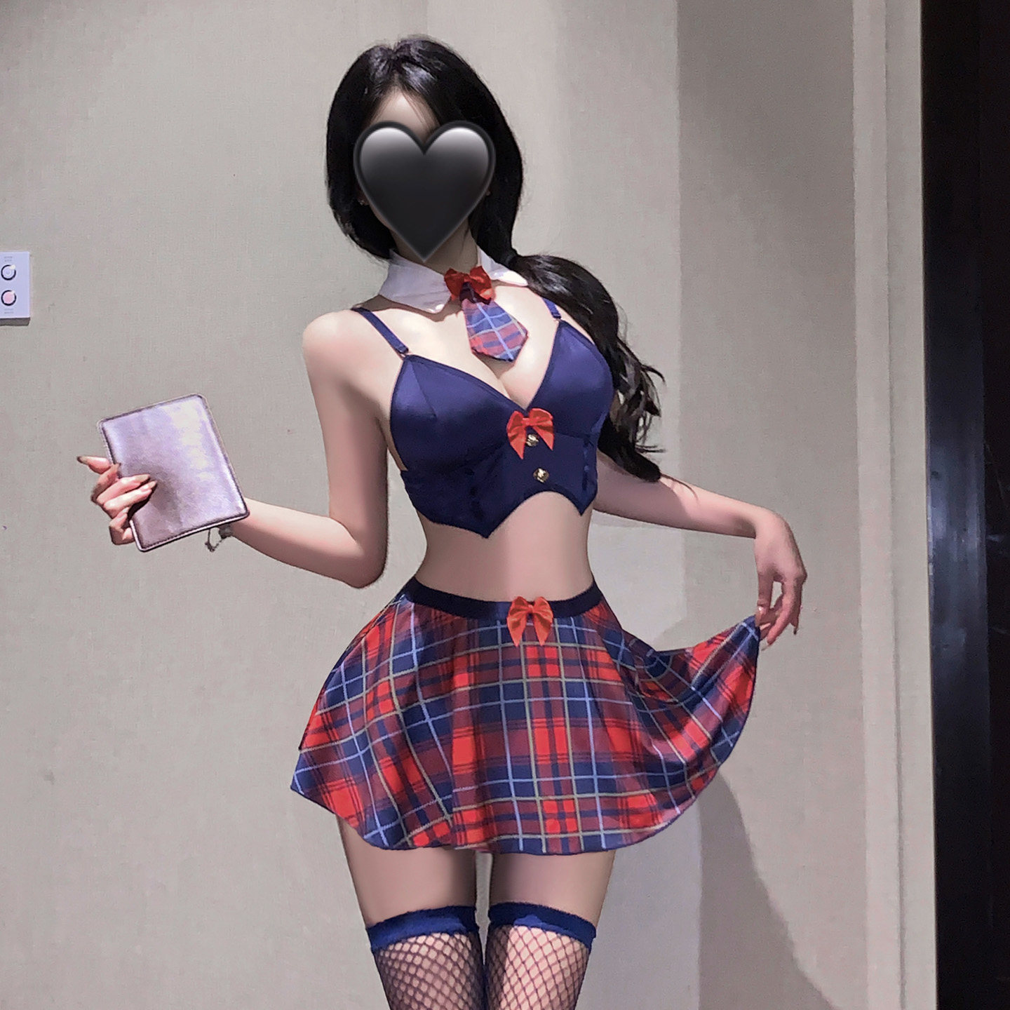 深海莓迹 情趣原创内衣性感辣妹格纹制服套装抹胸短裙夜店套装女,女士内衣/男士内衣/家居服,睡裙,淘宝优惠券,粉丝福利购,淘宝优惠卷