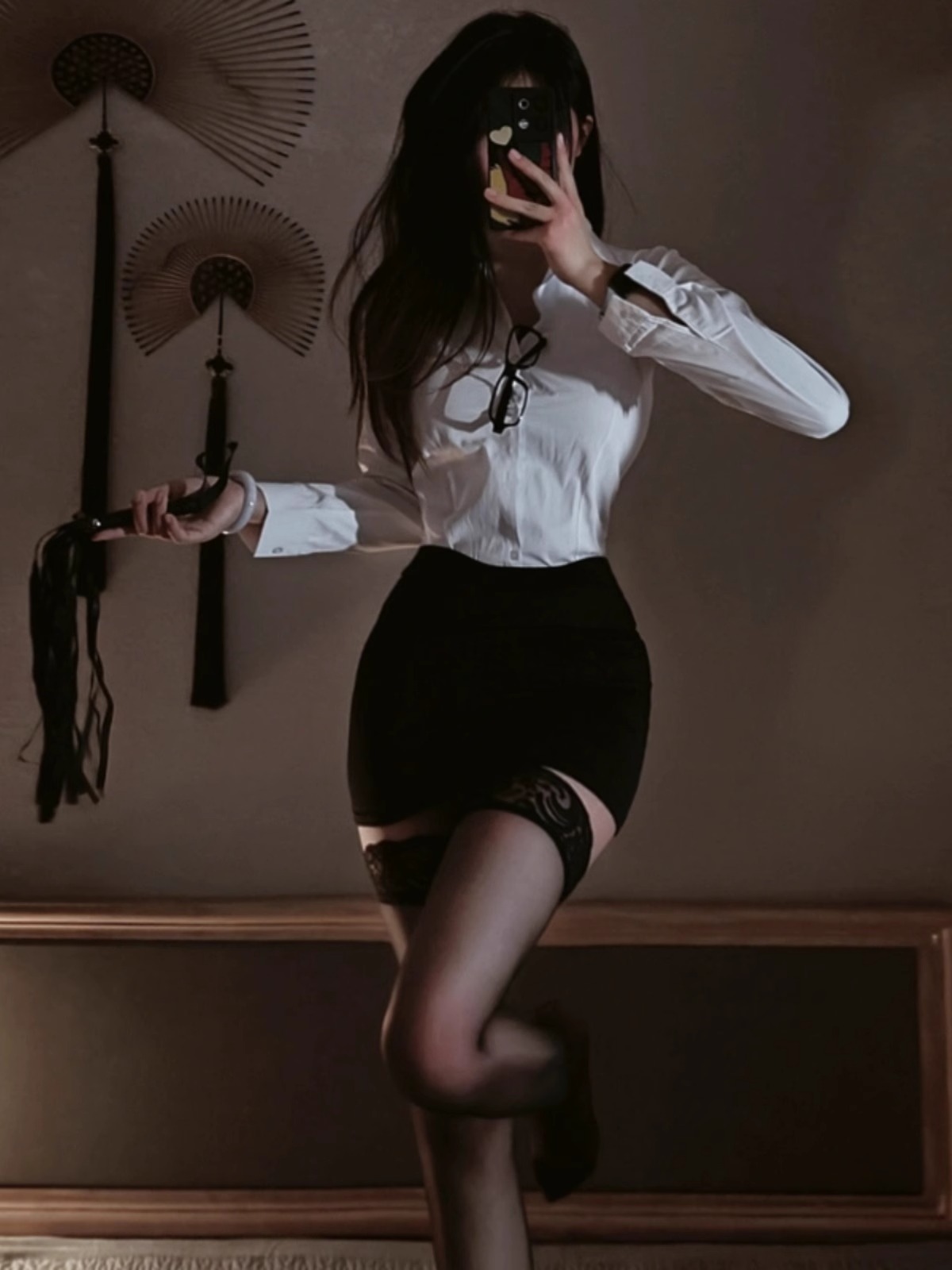 性感情侣趣味内衣女qqny睡衣战高级感秘书制服ol套装秋冬黑丝袜袍