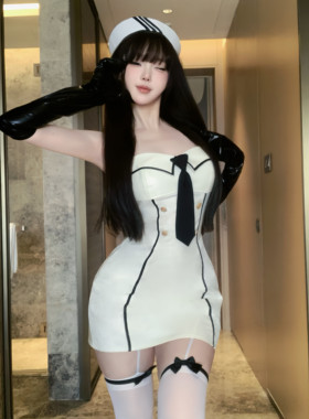 情趣cos水手制服套装2026新款角色扮演纯欲护士抹胸辣妹包臀皮裙