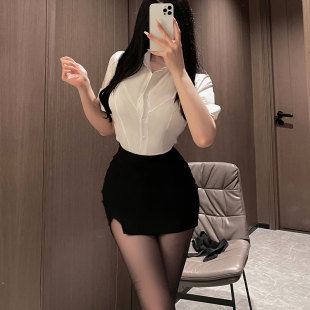 性感纯欲OL秘书装白衬衫职业包臀裙紧身cos角色扮演制服夜店御姐