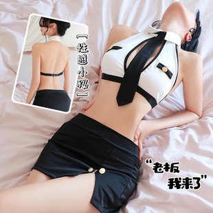 女纯欲主播变装 女警cos服夜店 角色扮演服装 性感机长空姐制服套装