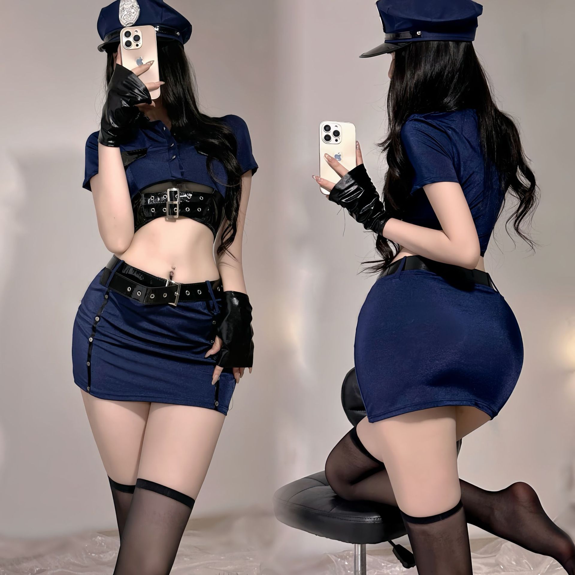 网红性感机长空姐情趣制服纯欲主播变装女警cos服情绪角色扮演女