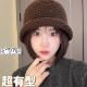 日系卷边纯色百搭渔夫帽子女2025新款 针织毛线帽时尚 优雅显脸小潮