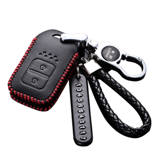 适用于东风本田CRV广本凌派缤智XRV雅阁19款汽车18扣钥匙包真皮套
