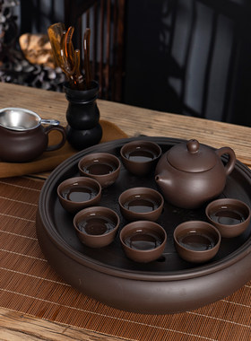 紫砂茶具套装陶瓷小套潮汕