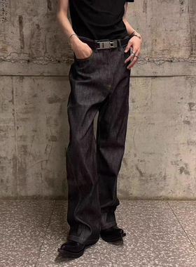 EchoForge原牛13盎司百搭微喇牛仔裤通勤神裤刺绣马毛皮牌