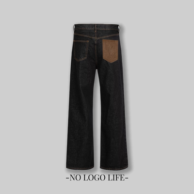 NOLOGO马冈山原牛弯刀牛仔裤