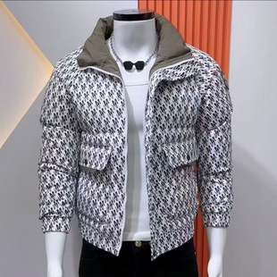 男士保暖羽绒棉服冬装修身外套加绒加厚防寒棉衣2025冬季新款棉袄