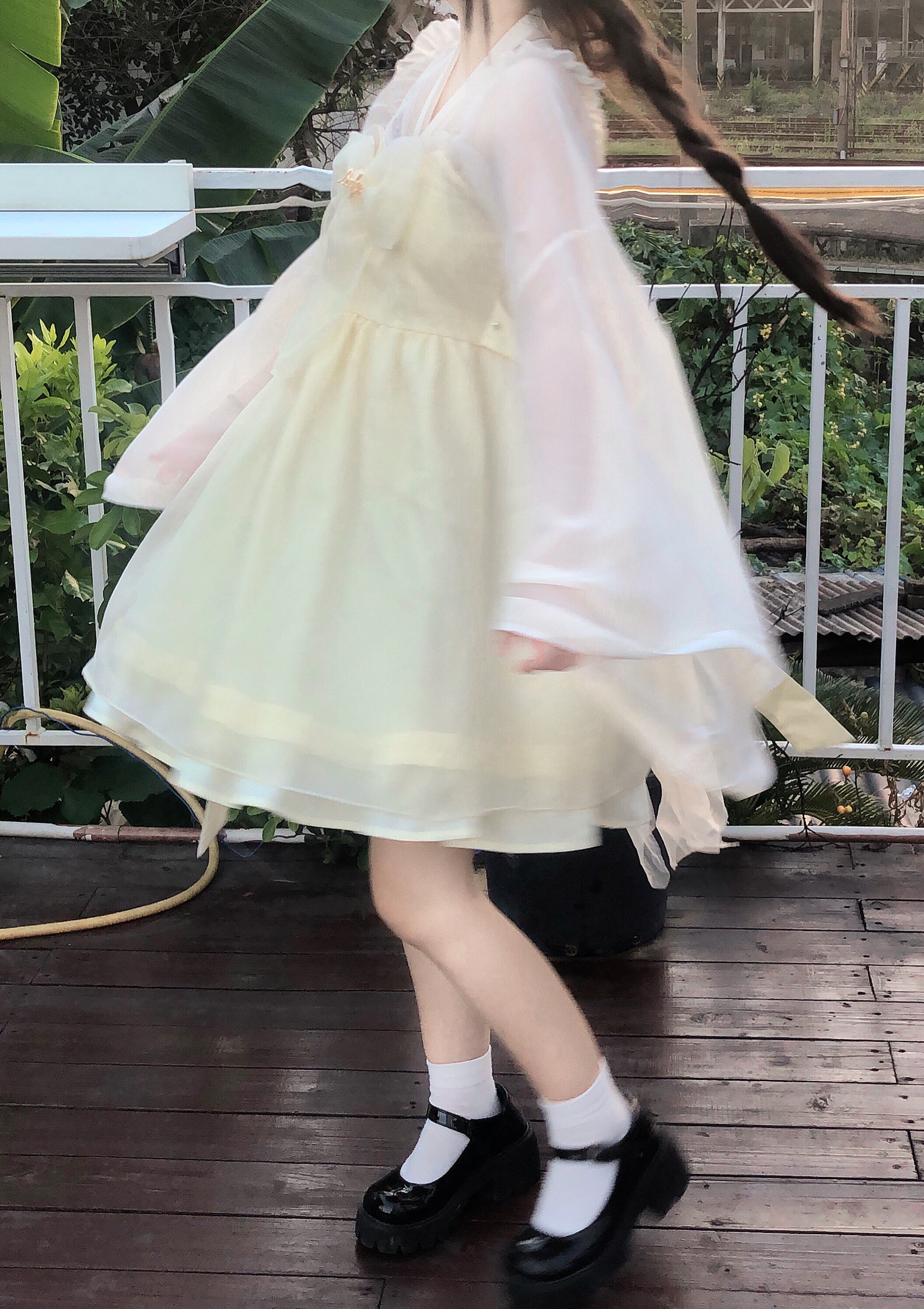 原创设计jsk洋装中华风汉元素lolita自制大袖衫初恋少女套装