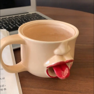 整蛊搞笑水杯略略杯子吐舌头陶瓷马克杯搞怪创意稀奇古怪恶搞礼物