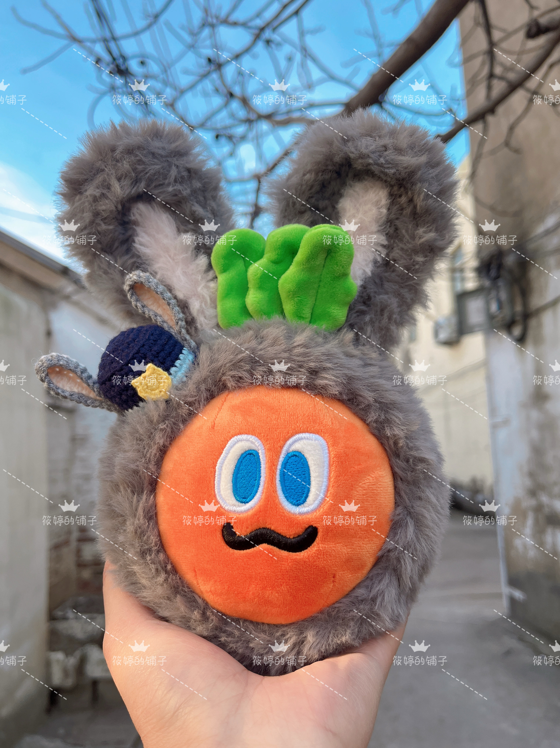 五月天胡萝卜周边手工钩织卜卜头套159中卜头套cos兔子朱迪警长官