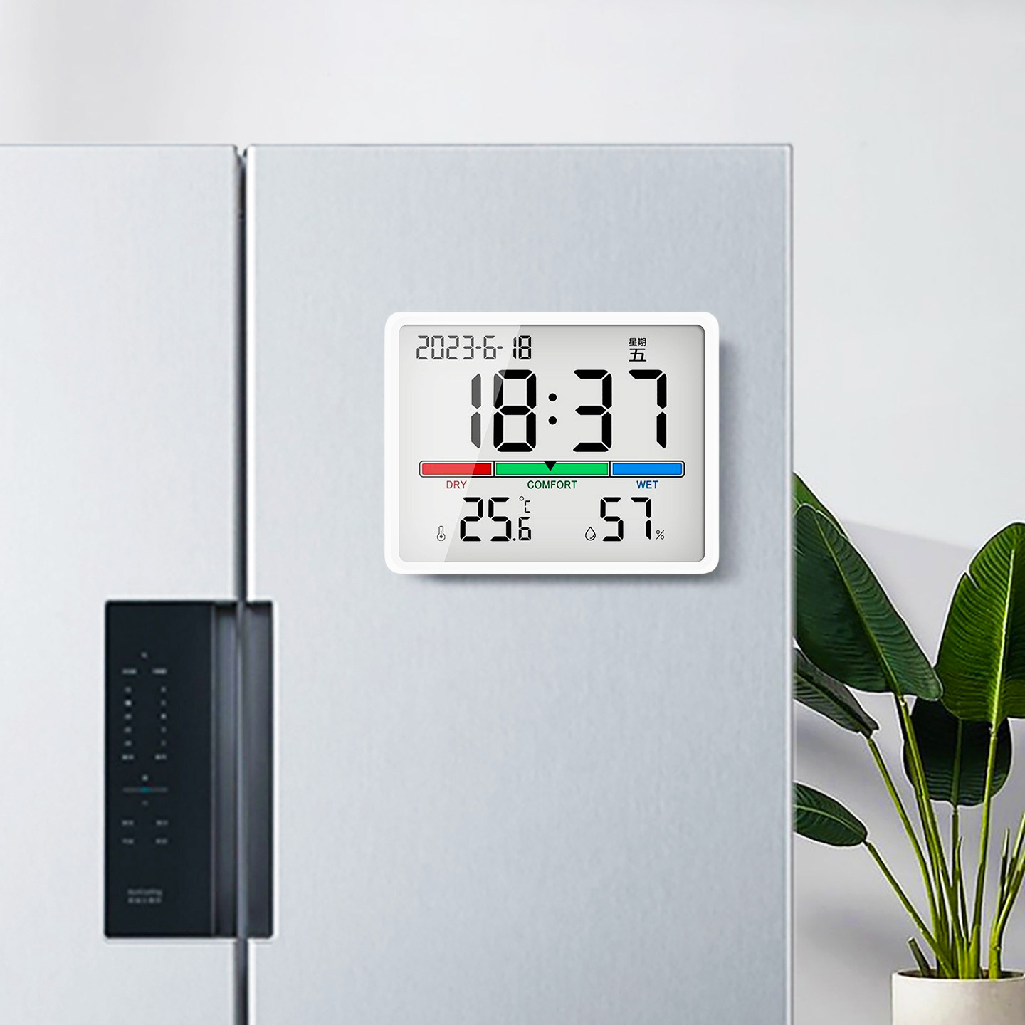 冰箱贴磁吸时钟桌面电子温湿度计床头闹钟电子壁挂贴墙钟表厨房钟,家居饰品,台钟/闹钟,淘宝优惠券,粉丝福利购,淘宝优惠卷