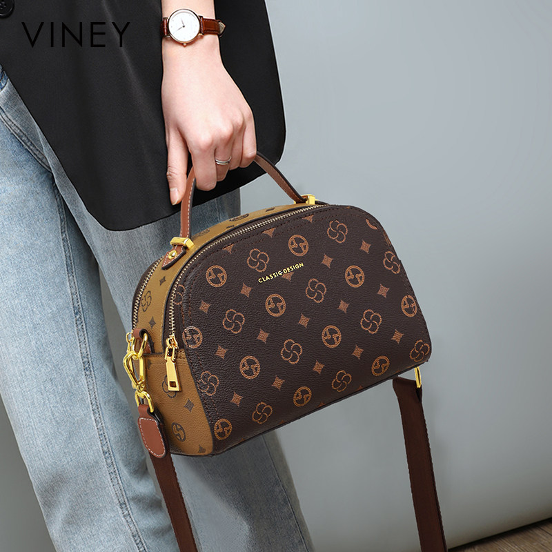 Viney手提包包女式2024新款真皮女包斜挎大容量高级感单肩妈妈包