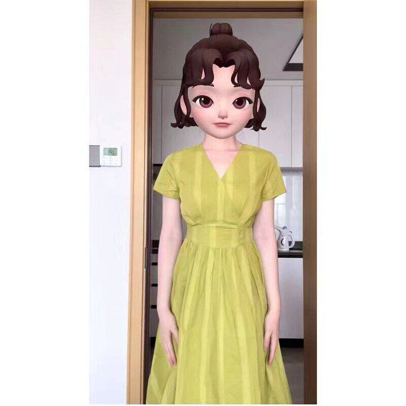 轻熟风连衣裙设计感港风复古chic小个子减龄收腰名媛御姐范小裙子