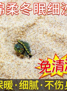 乌龟专用砂冬眠爬宠砂天然细河沙鱼缸铺底造景螃蟹陆龟产蛋海绵沙