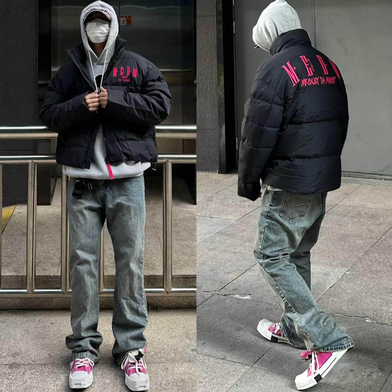 MEDM 90鸭绒基础羽绒服男秋冬美式高街复古oversize保暖休闲外套