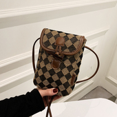 休闲手机包包女士2026新款 轻便单肩斜挎小包迷你帆布包外出小挎包