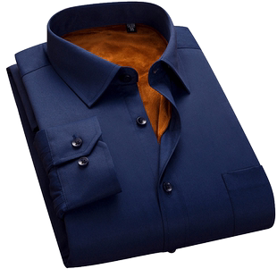 春季男士长袖衬衫修身正装商务白衬衣休闲职业短袖蓝黑韩版免烫寸