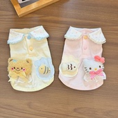 宠物衣服卡通可爱宠物狗狗猫咪夏季 背心比熊约克夏清凉舒适衣服