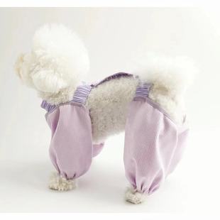 腿套护腿小型犬春秋衣服 春秋防脏防虫轻薄四脚裤 狗狗防尘裤 遛弯裤