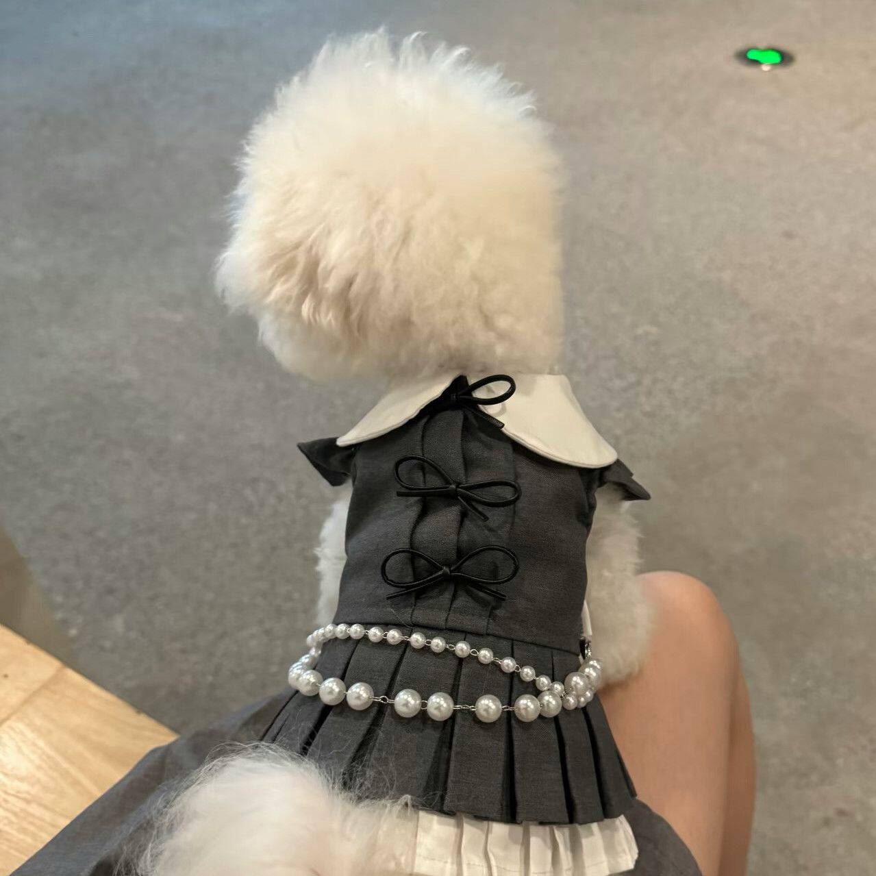 猫咪狗狗衣服秋季新品JK百褶裙中小型犬比熊博美韩版学院宠物衣服