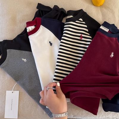 女童春秋款洋气条纹连衣裙