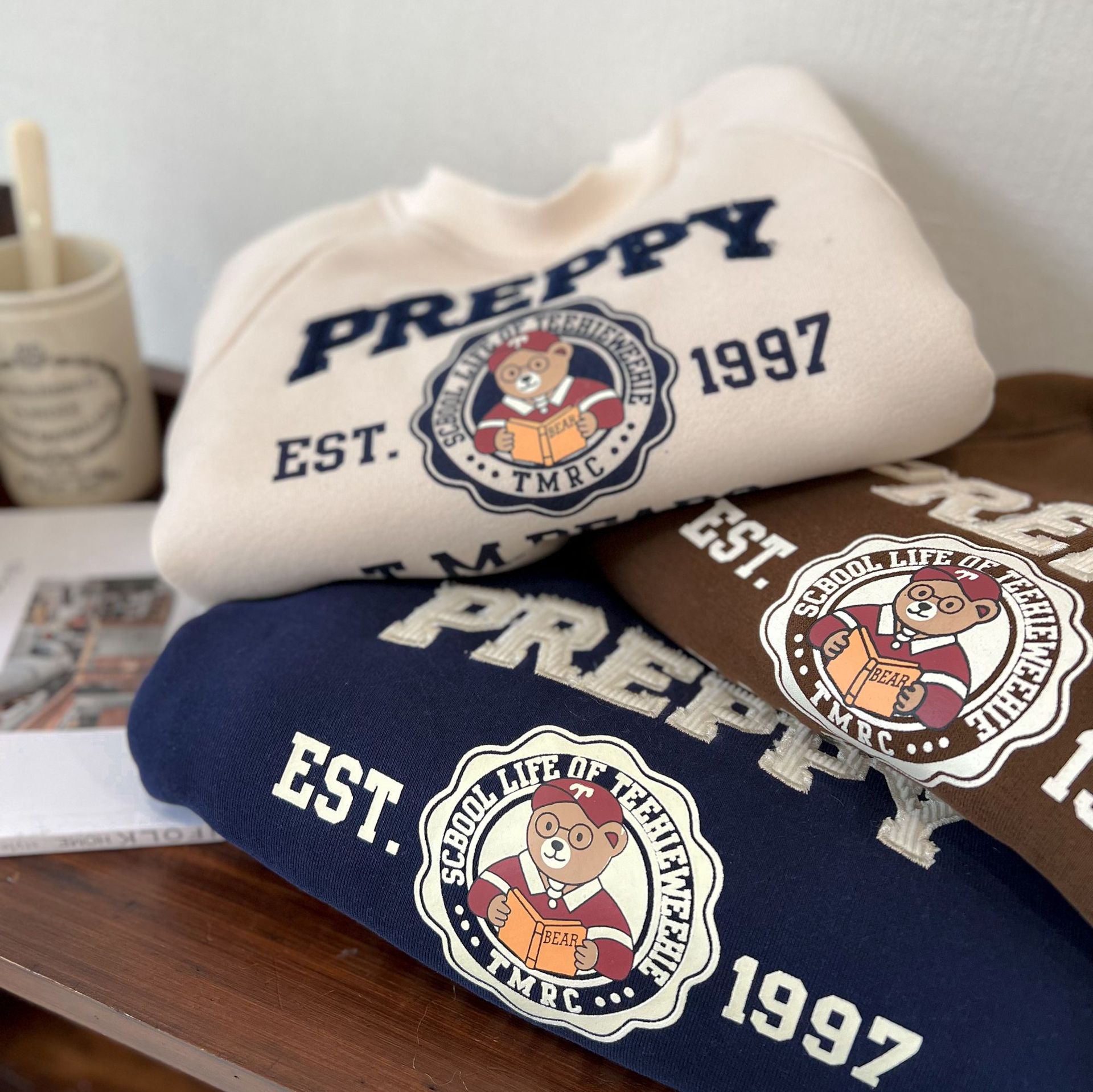 韩版童装秋冬加绒卫衣圆领套头衫