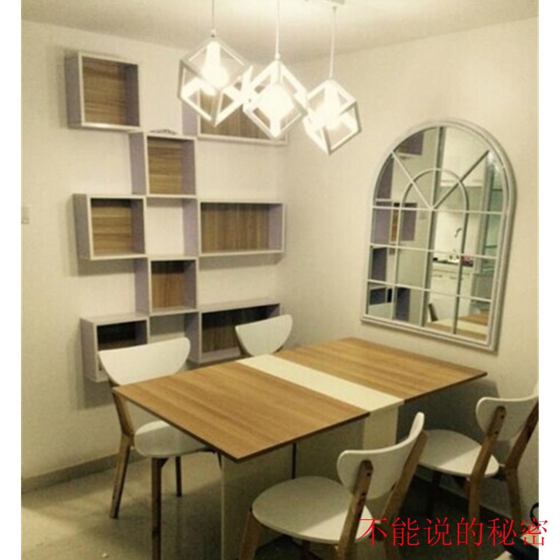 。造型挂时尚装饰架铁艺圆弧形创意装饰镜框架壁饰架子墙装饰镜餐|msdalam kategori Aksesori rumah, mural - dari Buy2taobao.com untuk memberikan perkhidmatan ejen Taobao profesional membeli