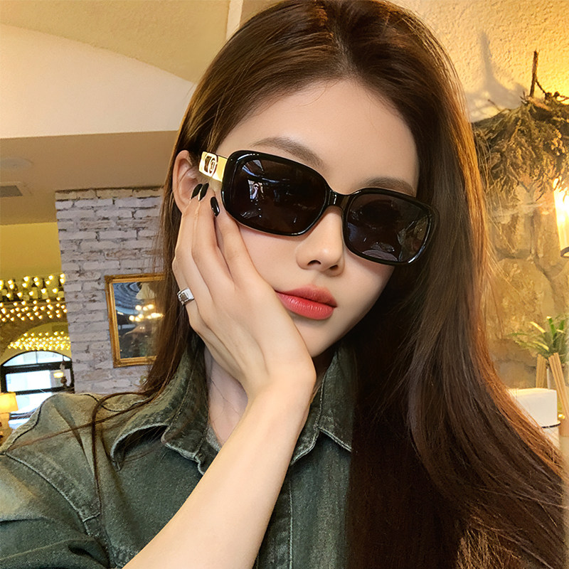 韩版D家黑色圆脸大脸防紫外线遮阳墨镜女潮气质高级感防晒太阳镜