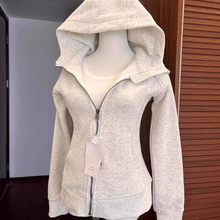 开春穿搭外套女款卫衣春秋季衣服连帽衫收腰修身短款上衣2026新款