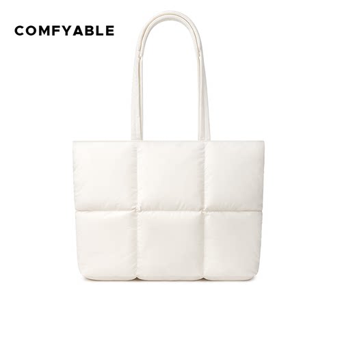 枕头托特包14英寸白色