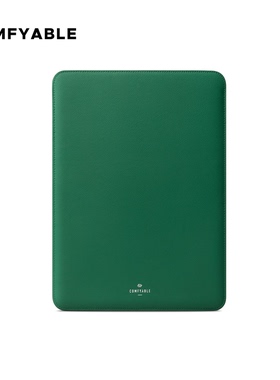 Comfyable真皮电脑包适用MacbookAir13保护套Pro14英寸M5内胆包绿色