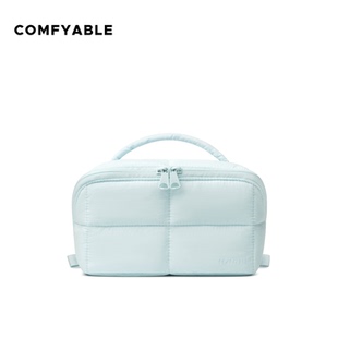 Comfyable化妆包便携大容量手提化妆品收纳包旅行通勤可爱蓝色