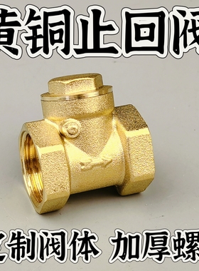 水表水管卧式铜止回阀dn15管道20单向阀25水4分6分1寸32水泵40 50