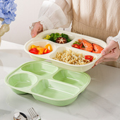 分餐盘子陶瓷四格一人食儿童家用减脂肥定量分格早餐分隔月子餐具