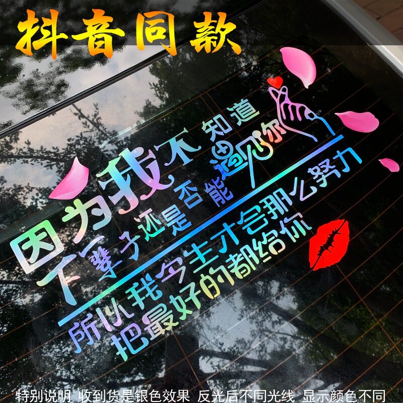 因为我不知道下一辈子还是否能遇汽车装饰贴/反光贴
