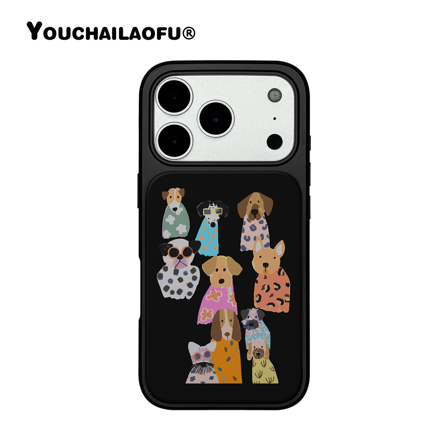 韩国ins潮酷狗狗合集适用iphone17promax磁吸手机壳可爱趣味苹果16汪星人15pro卡通14全包防摔原创个性插画13