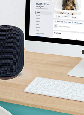 HomePod 2音响实木底座苹果智能音响胡桃木防滑垫支架HomePod配件
