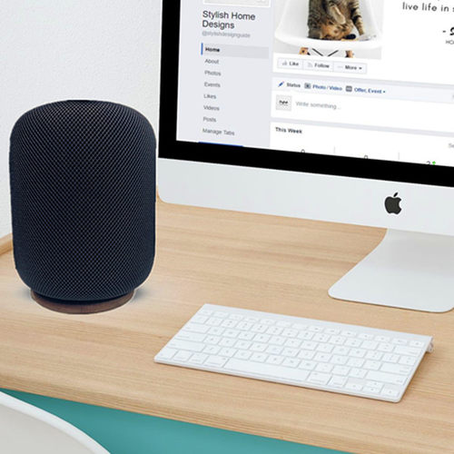 苹果homepod2底座支架防滑胡桃木