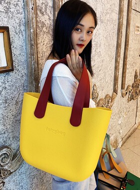 国货品牌Fairybag大号通勤糖果色Obag同款女士单肩手拎托特旅游包