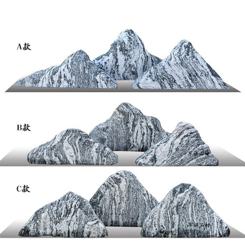军旗石材现代中式圆雕自然雪浪石