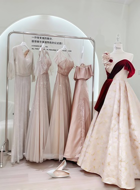 不锈钢婚纱展示架拉丝银带轮落地婚纱架子影楼礼服货架秀禾挂衣架