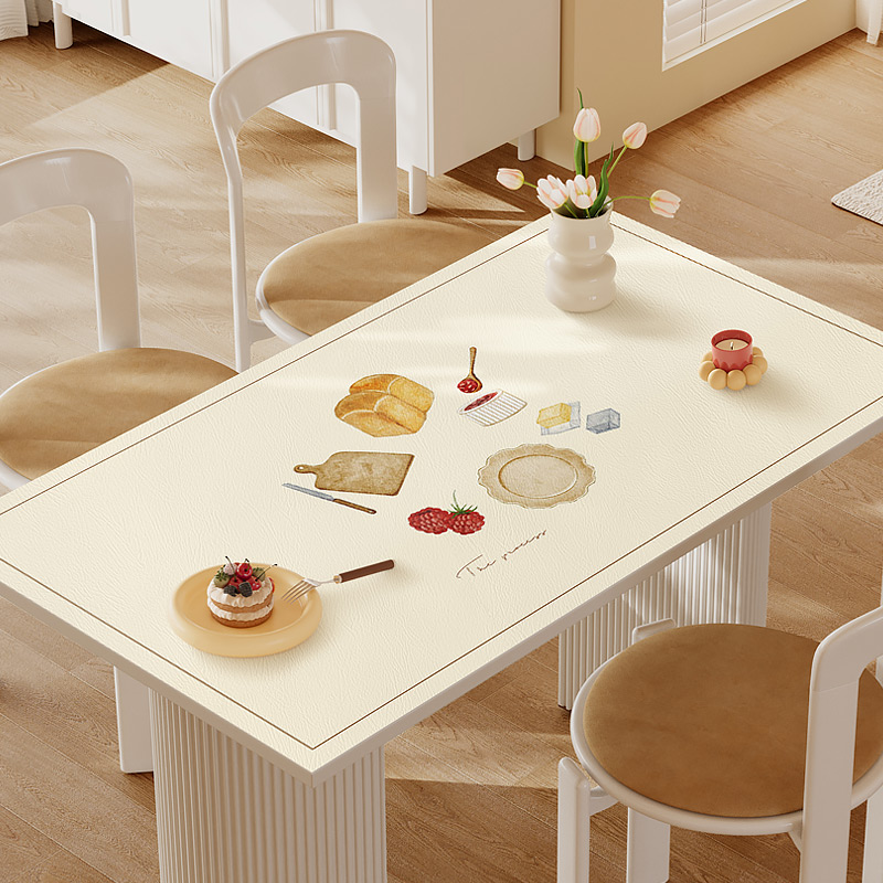 淘梦空间奶油风防水防油免洗桌垫