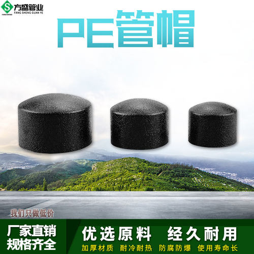 PE堵头管帽管堵闷头自来水管热熔管件20 25 32 4分pe水管接头配件